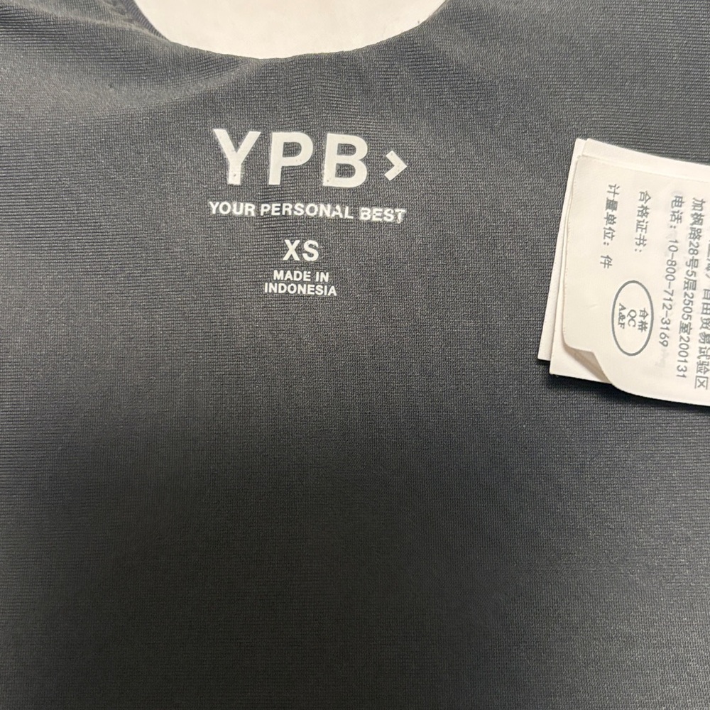 YPB Abercrombie & Fitch Charcoal Zip-Up Crop Top XS - Picture 5 of 7